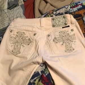 Light pink straight leg jeans